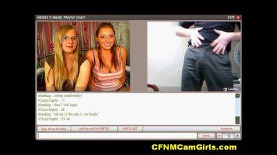 Two Girls Love Watching A Guy Wanking On Webcam - sunporno.com
