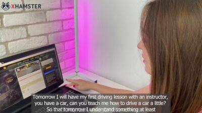 Okay, fuck me in the car. "Stepson fucked stepmom after driving lessons" - sunporno.com - Russia