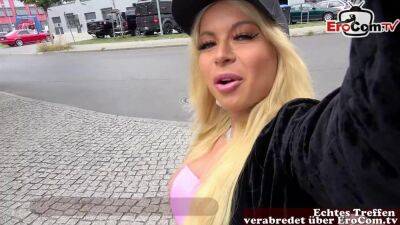 EroCom Date with big tits muscle blonde tattoo teen pick up guy and he cum too fast - sunporno.com - Germany