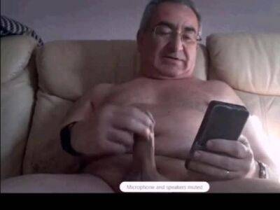 spanish grandpa wanking hard - pornoxo.com - Spain