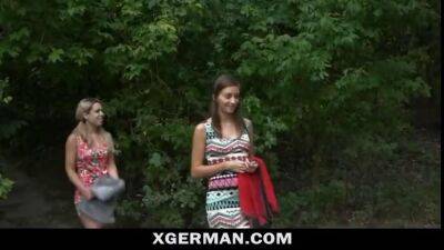 German Outdoor Anal Creampie with Two Girls - ah-me.com - Germany