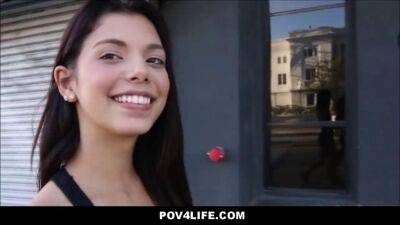Gina Valentina - Cute Young Petite Latina Teen Picked Up And POV Fucked - sunporno.com