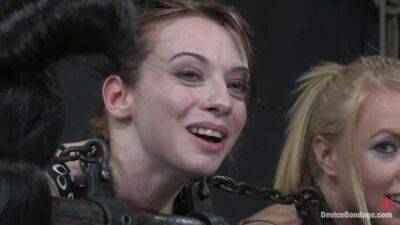 Wild Toying and Torture in Bondage Vid with Three Submissive Chicks - sunporno.com