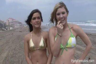View these stunning girls showing their tits and pussy during spring break party. - sunporno.com