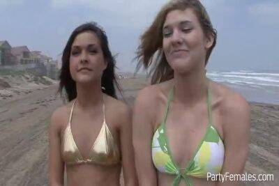 View these stunning girls showing their tits and pussy during spring break party. - sunporno.com