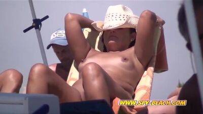 Great looking brunette went to the nudist beach for the first time ever and enjoyed it - sunporno.com