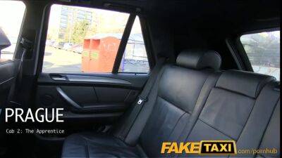 FakeTaxi Taxi Driver Fucks Glasses Blonde on Backseat - sunporno.com