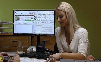 LOAN4K. Teen girl undresses in loan office for necessary cash - sunporno.com - Czech Republic