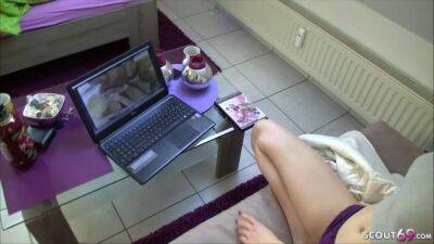 STEP SISTER caught watching Porn by BRO and help with Fuck - sunporno.com