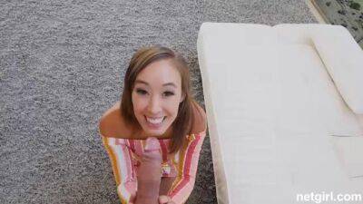Gracie is a slim, Asian chick who likes to suck cock after getting fucked hard - sunporno.com