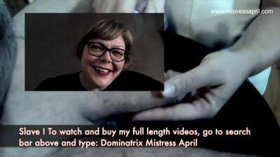 Mistress April is a Dominatrix who gets very excited while torturing her elderly sub with sex toys - sunporno.com