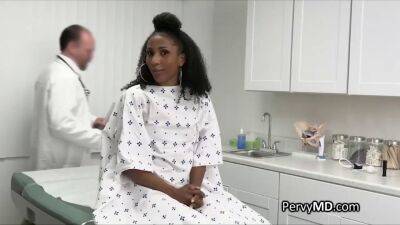 Curly black fucked by doctor on the exam table - sunporno.com