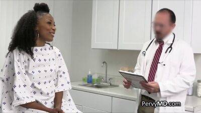 Curly black fucked by doctor on the exam table - sunporno.com