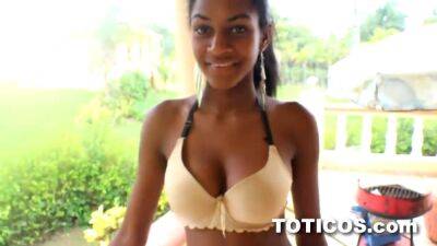 Black Dominican barbie doll with great tits gets fucked - sunporno.com - Dominica