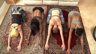 hot interracial sex party gangbang orgy after yoga - sunporno.com