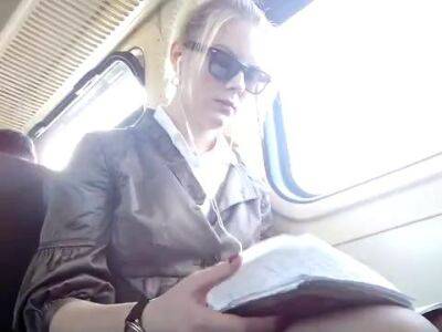 Amateur Girl in the train goes to the exams - sunporno.com