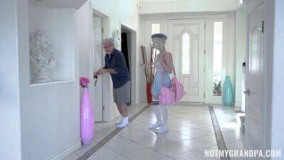 Beautiful wench Annie Archer and Stepgrandpas Prostate thrilling adult clip - sunporno.com