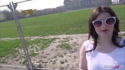 German College Teen Elisa Seduce to Fuck in Park in Berlin - sunporno.com - Germany