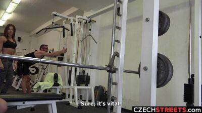 Fitness Coach Pavla Persuaded for Love Making at the Gym - sunporno.com