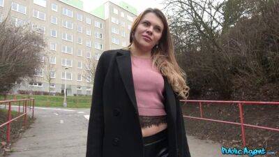 Russian Shaven Slit Shagged For Cash 1 - Public Agent - sunporno.com - Russia