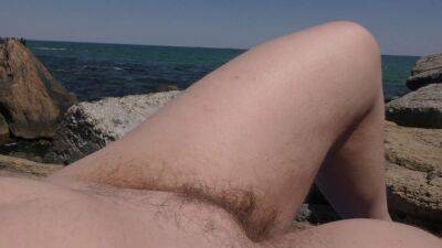 Hairy wife on nudist beach - sunporno.com
