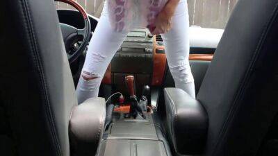 Steamy Large-Breasted Blondie Riding Cars Gear Shifter - sunporno.com