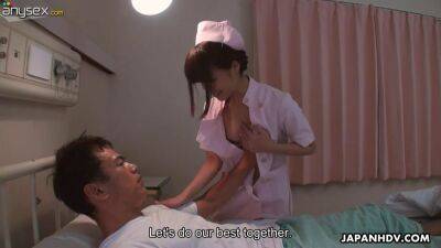 Naughty nurse Maika gives a blowjob and gets her hairy pussy fucked and creampied - sunporno.com - Japan