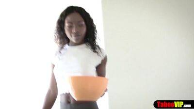 Ebony teen reluctantly gives her anal viginity to BF - sunporno.com