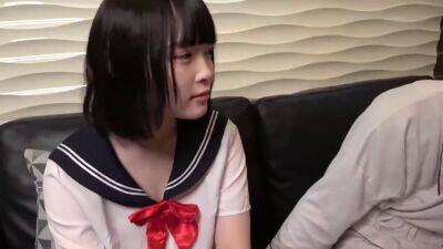 Job - Beautiful black-haired Japanese, put on a uniform, give a blow job and have creampie sex with a shaved pussy Uncensored - sunporno.com - Japan