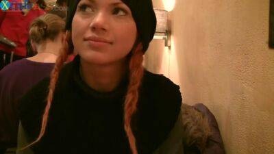 Flirty redhead with pigtails is ready to show her private parts - sunporno.com - Russia