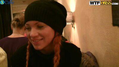 Flirty redhead with pigtails is ready to show her private parts - sunporno.com - Russia