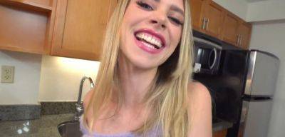 Bratty Stepsis Flaunts Her Body In The Kitchen - inxxx.com